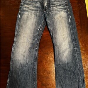 Guess Men's Cliff Faded Blue Bootcut Jeans